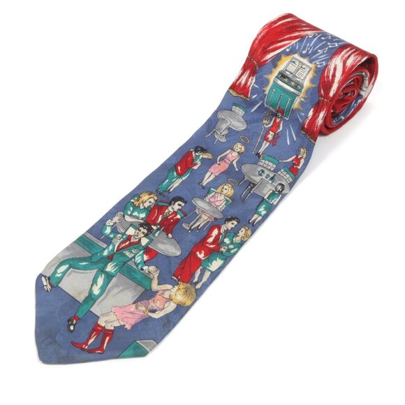 Elvis Presley Collection Men's Silk Neck Tie Devil In Disguise Vintage 1993 - Picture 3 of 3